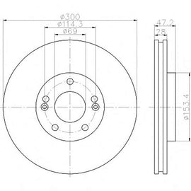 HYUNDAI Sonata - Front Brake Disc | OPTIMA | TBD7668-D - SKU TBD7668-D - SpareMe South Africa