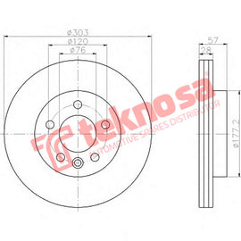 Brake Components Brake Disc TBD7669-D OPTIMA