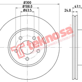Brake Components Brake Disc TBD7670-D OPTIMA