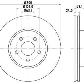 FORD Mondeo - Front Brake Disc | OPTIMA | TBD7670-D - SKU TBD7670-D - SpareMe South Africa