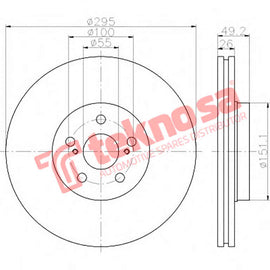 Brake Components Brake Disc TBD7674-D OPTIMA