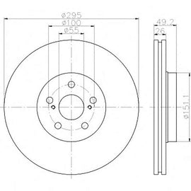 TOYOTA Avensis - Front Brake Disc | OPTIMA | TBD7674-D - SKU TBD7674-D - SpareMe South Africa
