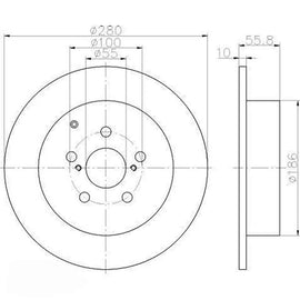 TOYOTA Avensis - Rear Brake Disc | OPTIMA | TBD7675-D - SKU TBD7675-D - SpareMe South Africa