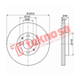Brake Components Brake Disc TBD7676-D OPTIMA