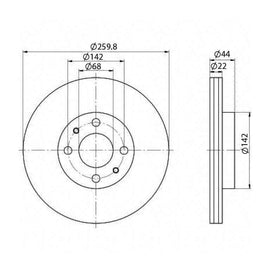 NISSAN Livina - Front Brake Disc | OPTIMA | TBD7676-D - SKU TBD7676-D - SpareMe South Africa