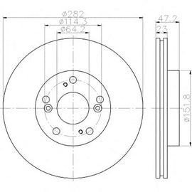 HONDA Civic - Front Brake Disc | OPTIMA | TBD7677-D - SKU TBD7677-D - SpareMe South Africa