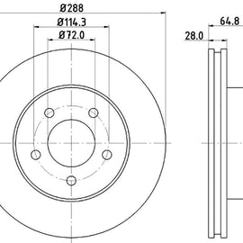 JEEP Cherokee - Front Brake Disc | OPTIMA | TBD7682-D - SKU TBD7682-D - SpareMe South Africa