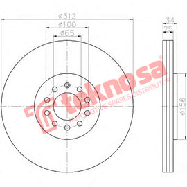 Brake Components Brake Disc TBD7684-D OPTIMA