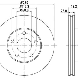 NISSAN Almera - Front Brake Disc | OPTIMA | TBD7689-D - SKU TBD7689-D - SpareMe South Africa