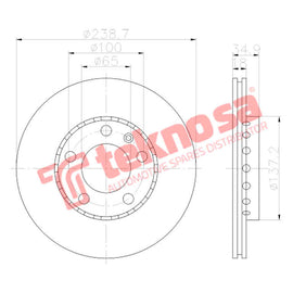 Brake Components Brake Disc TBD7693-D OPTIMA