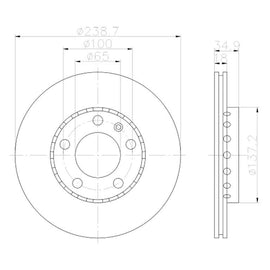 Volkswagen Polo - Front Brake Disc | OPTIMA | TBD7693-D