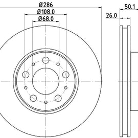VOLVO S60 - Front Brake Disc | OPTIMA | TBD7696-D