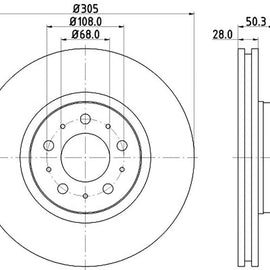 VOLVO S60 - Front Brake Disc | OPTIMA | TBD7697-D