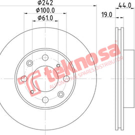 Brake Components Brake Disc TBD7717-D OPTIMA