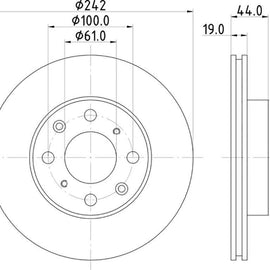 HONDA Ballade - Front Brake Disc | OPTIMA | TBD7717-D - SKU TBD7717-D - SpareMe South Africa