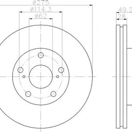 TOYOTA Camry - Front Brake Disc | OPTIMA | TBD7722-D - SKU TBD7722-D - SpareMe South Africa
