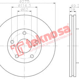 Brake Components Brake Disc TBD7722-D OPTIMA