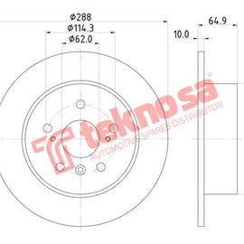Brake Components Brake Disc TBD7724-D OPTIMA