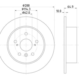 TOYOTA Camry - Rear Brake Disc | OPTIMA | TBD7724-D - SKU TBD7724-D - SpareMe South Africa