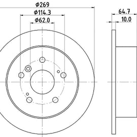 TOYOTA Camry - Rear Brake Disc | OPTIMA | TBD7725-D - SKU TBD7725-D - SpareMe South Africa