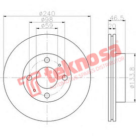 Brake Components Brake Disc TBD7727-D OPTIMA