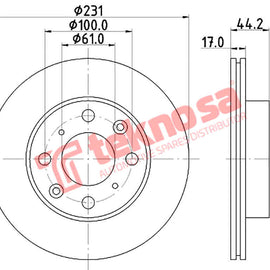 Brake Components Brake Disc TBD7734-D OPTIMA