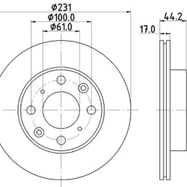 HONDA Ballade - Front Brake Disc | OPTIMA | TBD7734-D - SKU TBD7734-D - SpareMe South Africa