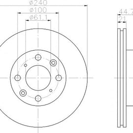 HONDA Civic - Front Brake Disc | OPTIMA | TBD7737-D - SKU TBD7737-D - SpareMe South Africa