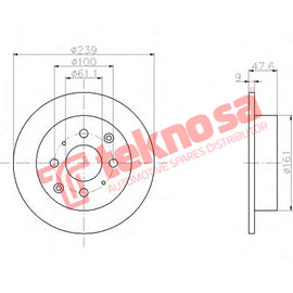 Brake Components Brake Disc TBD7739-D OPTIMA