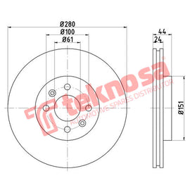 Brake Components Brake Disc TBD7740-D OPTIMA