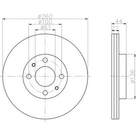 NISSAN Micra - Front Brake Disc | OPTIMA | TBD7741-D - SKU TBD7741-D - SpareMe South Africa