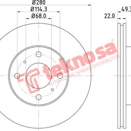 Brake Components Brake Disc TBD7742-D OPTIMA