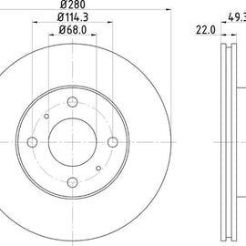 NISSAN Micra - Front Brake Disc | OPTIMA | TBD7742-D - SKU TBD7742-D - SpareMe South Africa