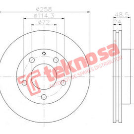 Brake Components Brake Disc TBD7743-D OPTIMA
