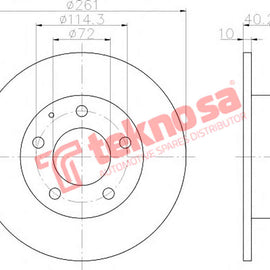 Brake Components Brake Disc TBD7744-D OPTIMA