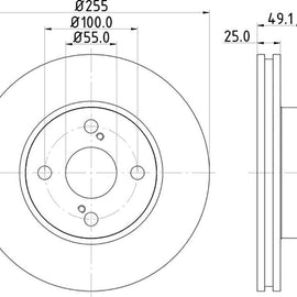 TOYOTA Corolla - Front Brake Disc | OPTIMA | TBD7746-D - SKU TBD7746-D - SpareMe South Africa
