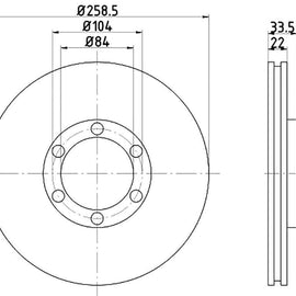 MITSUBISHI Colt - Front Brake Disc | OPTIMA | TBD7761-D - SKU TBD7761-D - SpareMe South Africa
