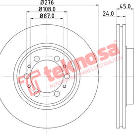 Brake Components Brake Disc TBD7763-D OPTIMA