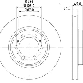 MITSUBISHI Colt - Front Brake Disc | OPTIMA | TBD7763-D - SKU TBD7763-D - SpareMe South Africa