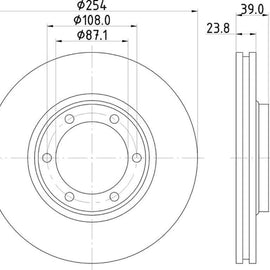 MITSUBISHI Colt - Front Brake Disc | OPTIMA | TBD7764-D - SKU TBD7764-D - SpareMe South Africa