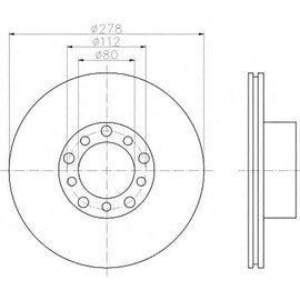 Mercedes-Benz 200-Series - Front Brake Disc | OPTIMA | TBD7774-D - SKU TBD7774-D - SpareMe South Africa