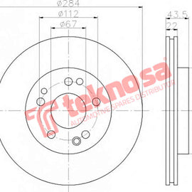 Brake Components Brake Disc TBD7775-D OPTIMA