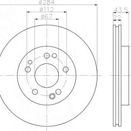 Mercedes-Benz 200-Series - Front Brake Disc | OPTIMA | TBD7775-D - SKU TBD7775-D - SpareMe South Africa