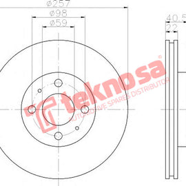 Brake Components Brake Disc TBD7784-D OPTIMA