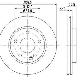 Mercedes-Benz A-Series - Front Brake Disc | OPTIMA | TBD7797-D - SKU TBD7797-D - SpareMe South Africa