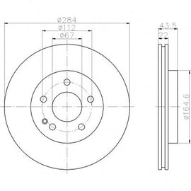 Mercedes-Benz C-Series - Front Brake Disc | OPTIMA | TBD7813-D - SKU TBD7813-D - SpareMe South Africa