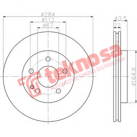 Brake Components Brake Disc TBD7813-D OPTIMA