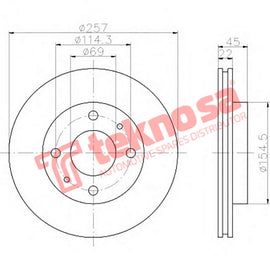 Brake Components Brake Disc TBD7815-D OPTIMA