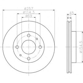 HYUNDAI Sonata - Front Brake Disc | OPTIMA | TBD7815-D - SKU TBD7815-D - SpareMe South Africa