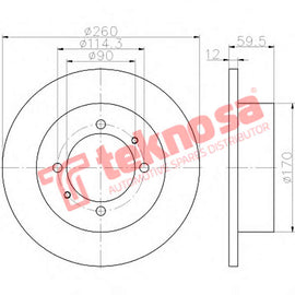 Brake Components Brake Disc TBD7816-D OPTIMA